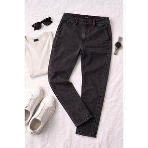 NEUW Rock Utility Black Jeans Mens 30x31 Slim Taper Stretch Faded Wash